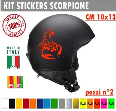 Kit 2 Aufkleber Skorpion Motorradhelm Autotank Koffer Code 1733