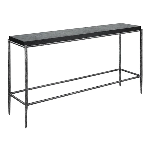 Uttermost Crescendo Black Concrete Console Table - Picture 3 of 6