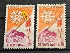 Variété TP N° 1306c (Téléphérique Rouge Orange) Neuf**/ 1961 (VOIR DESCRIPTIF)