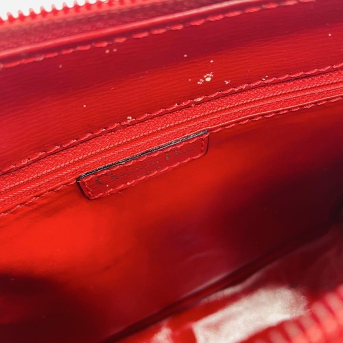 Christian Dior Shoulder Bag Purse CD Red Authentic - Picture 10 of 24
