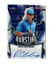 2025 Leaf Vivid ROCH CHOLOWSKY Blue Crystal #2/6 AUTO ROOKIE CARD RC