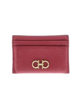 Salvatore Ferragamo Women Red Leather Card Holder One Size