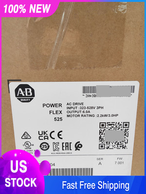 AB25B-D6P0N104 PowerFlex 525 AC Drive 480VAC 3 HP 2.2kW Original