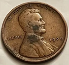 1909 Lincoln Wheat Cent Philadelphia Mint Spotting On Obverse BN702