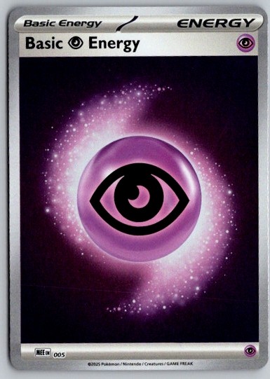 Basic Psychic Energy - 005 5 Mega Evolution Energies Pokemon Reverse Holo NM