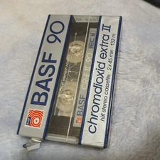 BASF 90 Chromdioxid Extra II HiFi Stereo Cassette NOS Sealed Vintage