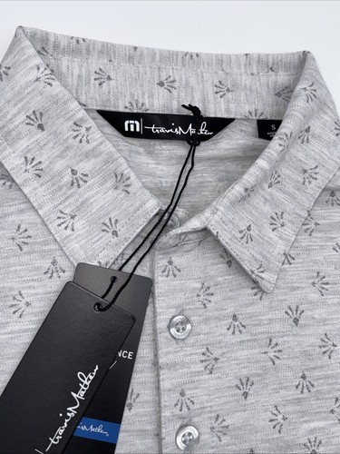 $95 Travis Mathew Men’s Tour Book Golf Polo Shirt-Light Grey - Small- New Tags - Picture 7 of 8
