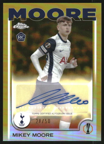 2024-25 Topps Chrome Gold Refractor #CA-MI Mikey Moore RC Auto /50