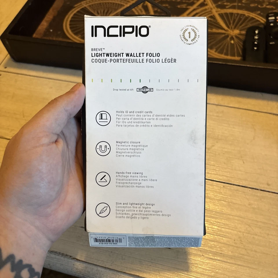 Incipio Samsung Galaxy S8+ Breve Ligero Billetera Folio Estuche Negro Nuevo S8 plus Foto 2 de 4