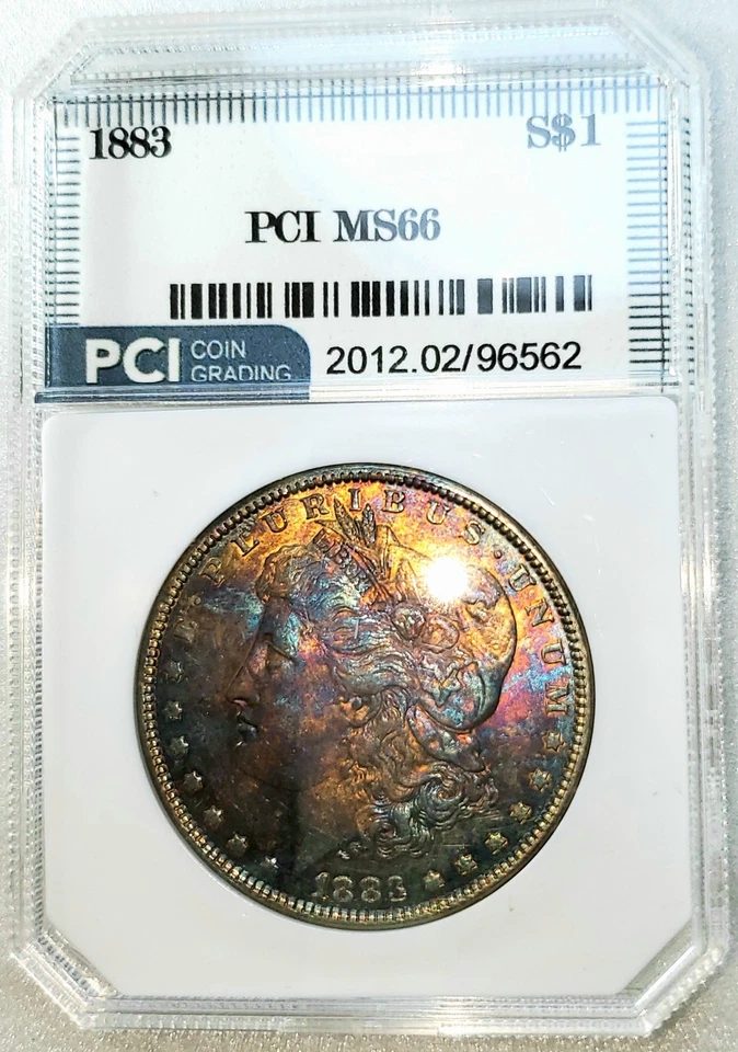 1883-P MORGAN Silver DOLLAR PC MS!!66  Amazing Toned  - Image 3 of 4