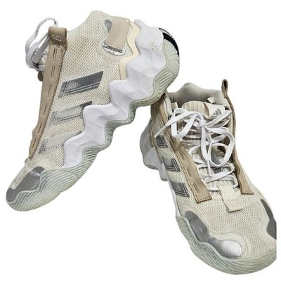 Adidas Exhibit B Candace Parker Mid Off White Silver Basketball GZ2350 Mens 8.5