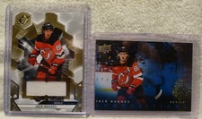2020-21 Upper Deck SPX Jack Hughes Game Used Jersey Parallel # 86 + Compositions