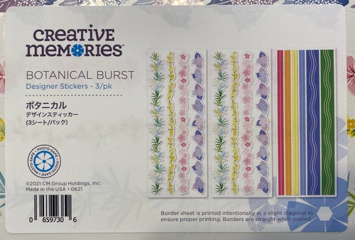 Creative Memories Designer Aufkleber ~ BOTANISCHER BURST 3/Pack. - Neu in Verpackung - Bild 3 von 4