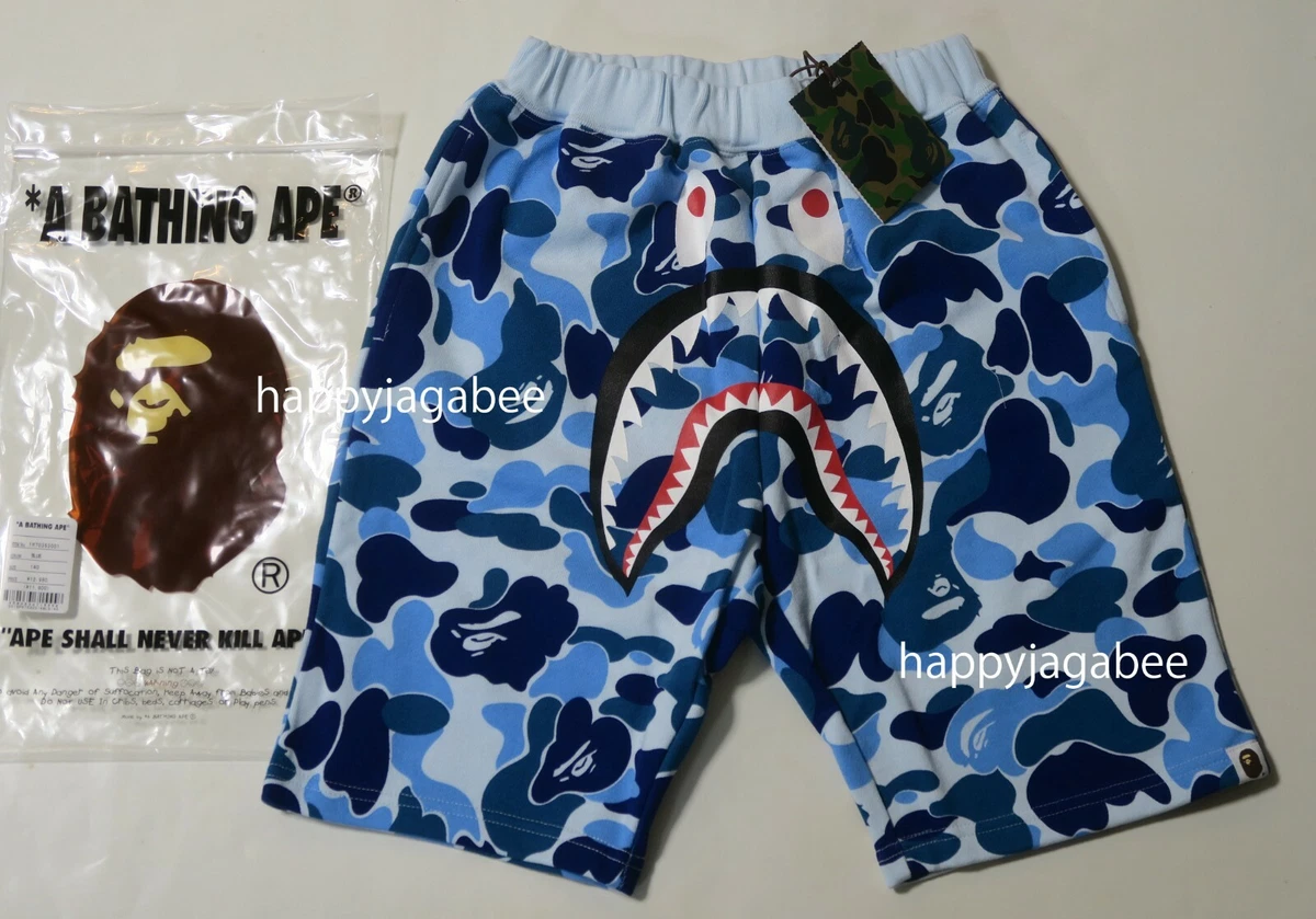 A BATHNIG APE BAPE KIDS BIG ABC CAMO SHARK SWEAT SHORTS 3colors