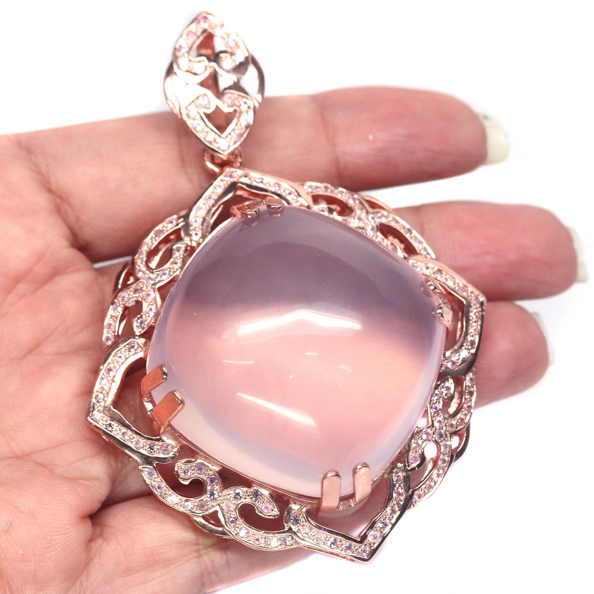 Rose quartz best sale brooch