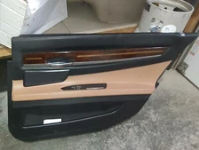 2009-2015 BMW 750i PASS RIGHT FRONT Door Trim Panel BLACK/TAN/WOOD MEM/PWR