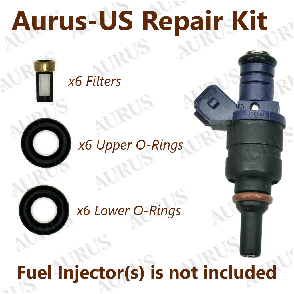 Aurus OEM Set of 6 Fuel Injector Repair Kits for 2001-2006 BMW X3 X5 Z3 Z4 330ci 330i 330xi 530i 3.0L 1439800