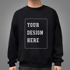 Custom Personalized Crewneck Sweatshirt Your Own Text/Logo/Photo/Picture