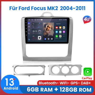 Für Ford Focus MK2 MK II 2004-2011 8Kern 6+128GB Android13 Autoradio GPS CarPlay