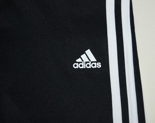 NWT adidas Big Girls Black Three Stripe 3/4 Length Sport Leggings sz M 10-12 - Picture 3 of 7