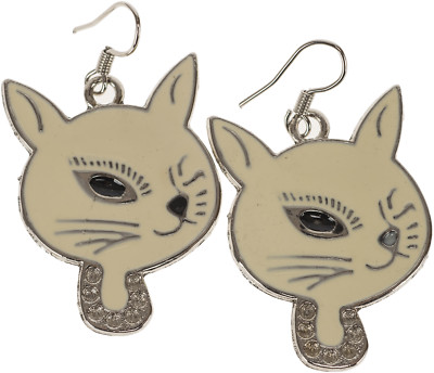 Cute Kitty Head Katzenköpfchen Oldschool Ohrhänger Rockabilly