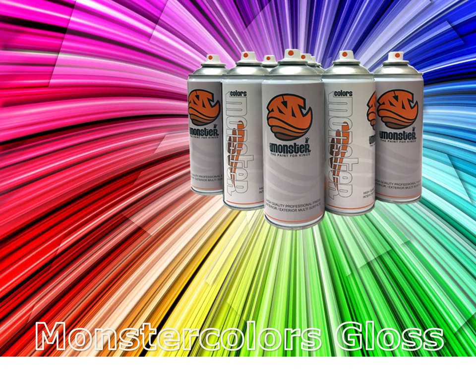 1 x Monstercolors Spray Paint 400ml, Any Colour & Finish, Matte, Satin ...