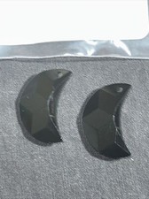 2 Swarovski Crystal JET MOON 20mm B5