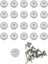 20 Small Clear Round Rubber Feet W/screws .250 H X .671 D Food Safe Cutting Boar