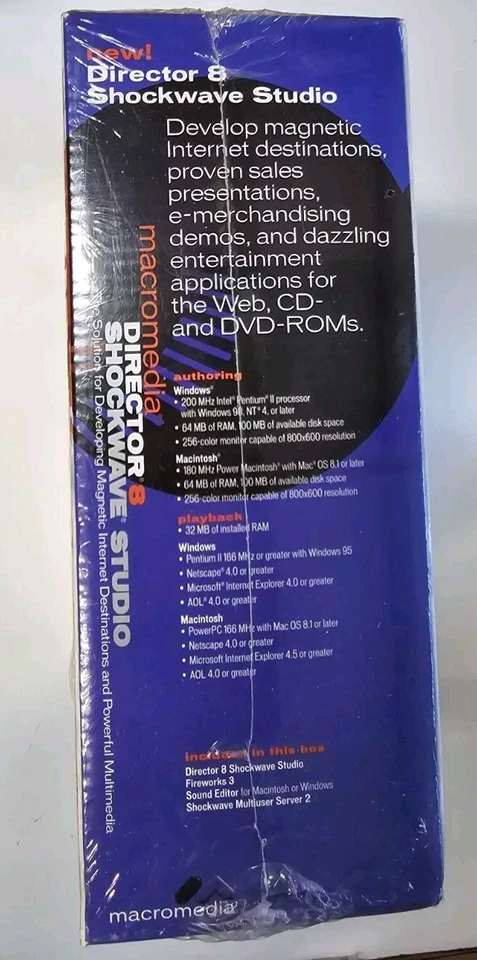 Macromedia Director 8 Shockwave Studio For Windows Edu 10 pack - Image 2 of 4