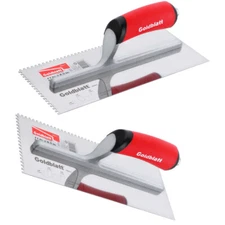 NEW Notch Trowel Set 1/8"X1/8" Square & 1/4"X1/4" Square Stainless Steel 2-Piece