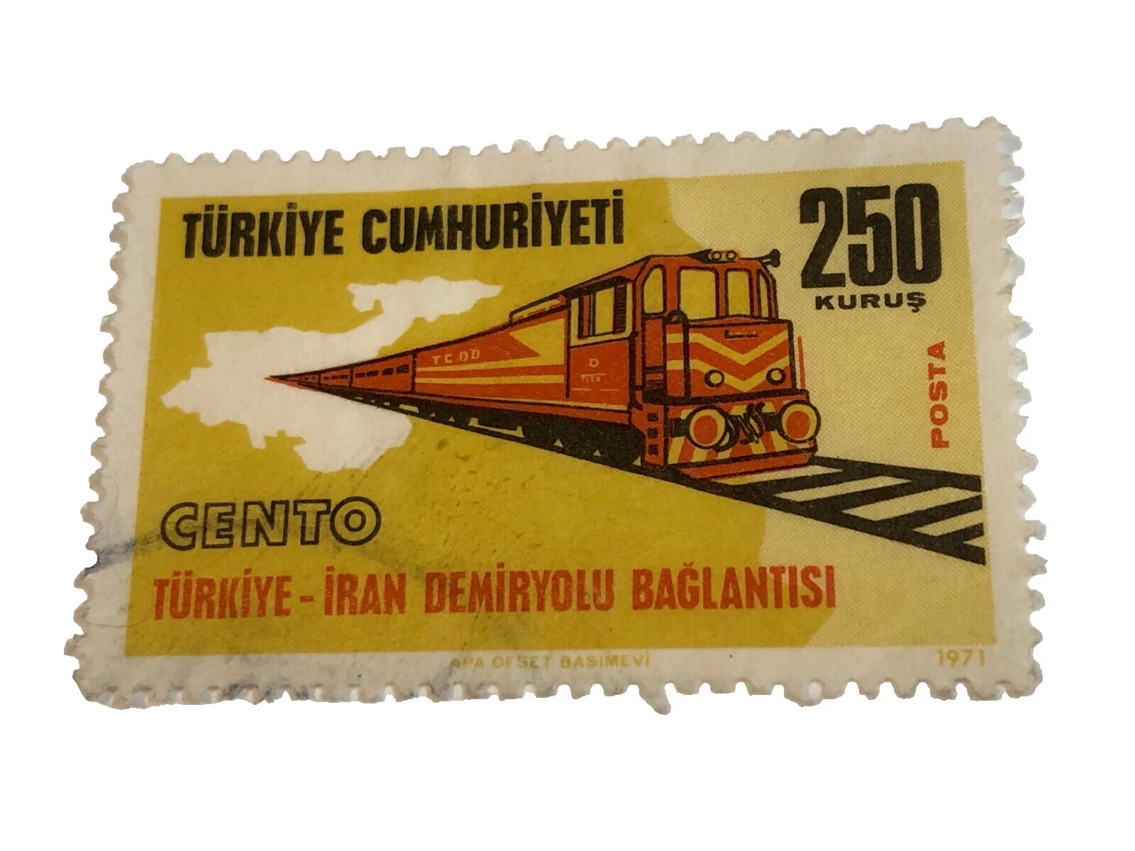 Trenes y ferrocarriles Sellos turco usado