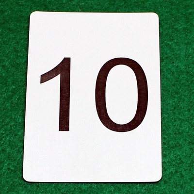 Number 10, Blue Bicycle Gaff Playing Card, Custom Printed