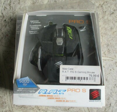 Mad Catz R.A.T. PRO S RAT PC Gaming Maus Optischer Sensor 5000DPI schwarz grün