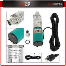 Solar Submersible Water Pump Stainless Steel Deep Well Green Max Head 40m 12v