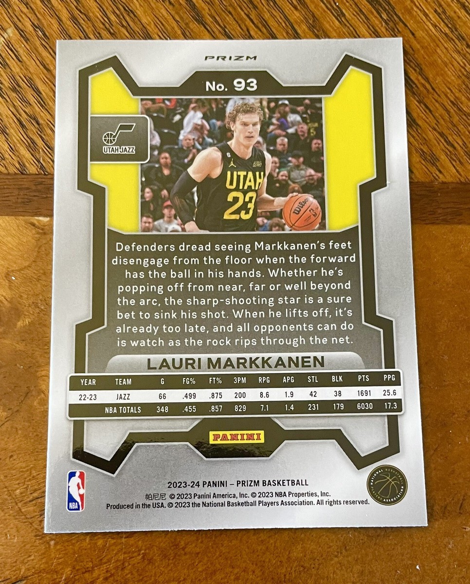 2023-24 Panini Prizm #93 Lauri Markkanen Silver Cracked Ice