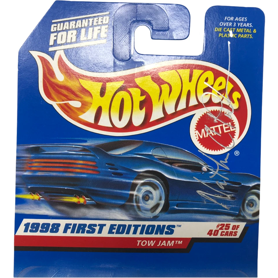 De colección Nuevo en Paquete Firmado Nathan Proch Hot Wheels 1988 Primeras Ediciones Tow Jam #658 Rojo Foto 3 de 4