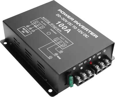 24V to 12V DC Step-Down Converter 100A 1200W for Car Truck Vehicle
