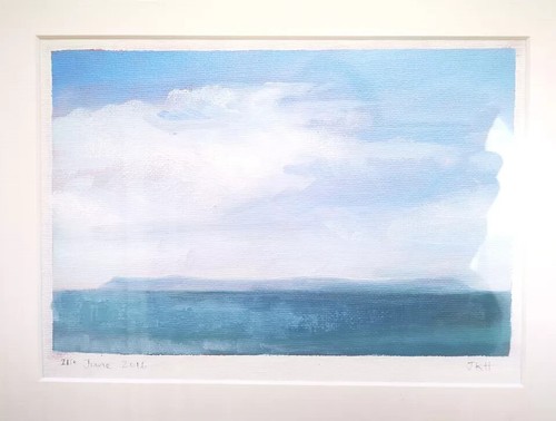 JULIA HALL Original Contemporary Art 2016 N Devon Seascape Lundy Oil Painting - Picture 4 of 12