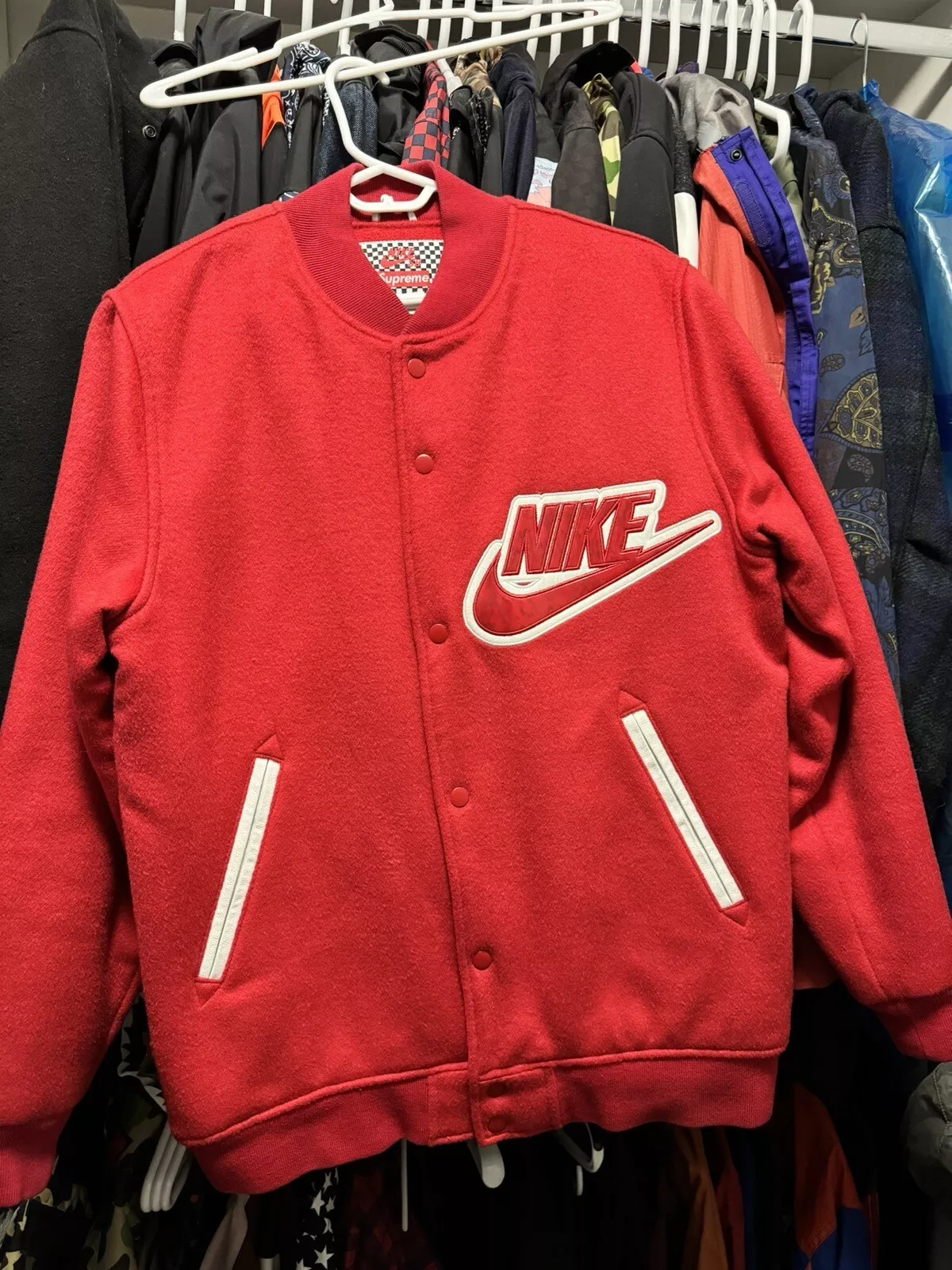 Veste Nike SB x Supreme Varsity 2007   Rouge   Taille L