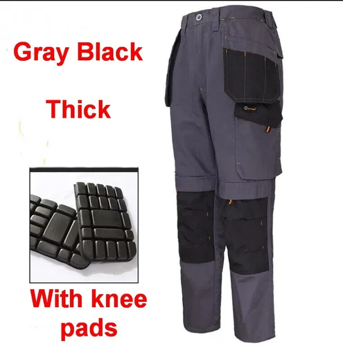 Men Multi-Pocket Cargo Pants Work Pants Wear-Resistant Pants Worker's Trousers - Picture 35 of 42