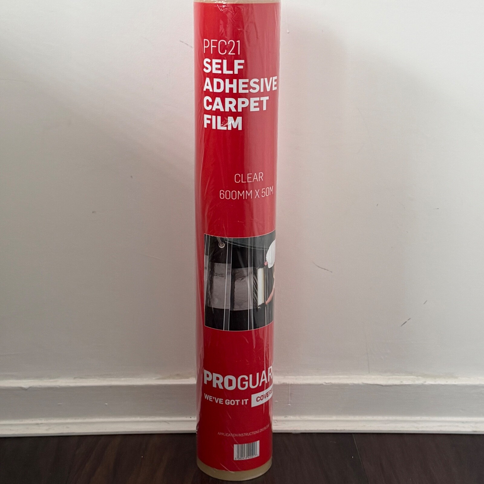 PROGUARD PFC21 CLEAR Self Adhesive Carpet Protective Film (600mm x 50m) New