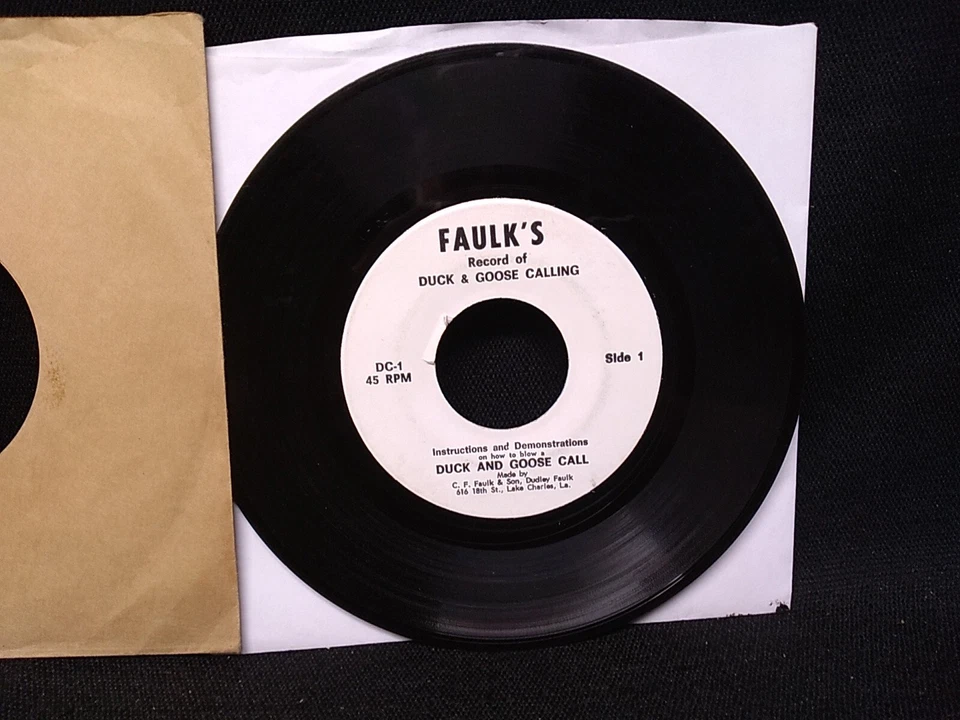 C.F. Faulk & Son Faulk's Instructional Record Of Duck & Goose Calling 45 RPM DC1 - Image 2 of 4