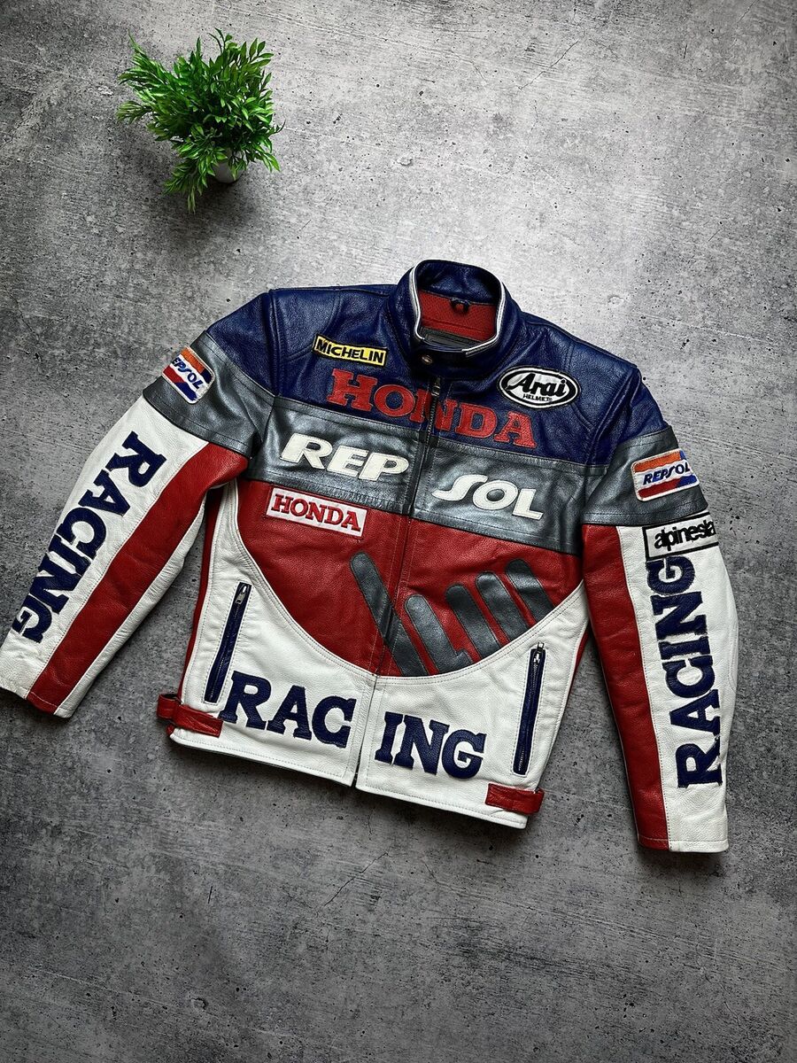 Vintage 90s HONDA Repsol Michelin Racing Motorcycle Leather Vintage 90s HONDA Repsol Michelin Racing Motorcycle Leather