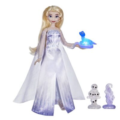 Espanol Frozen habla y amigos 2 de Disney, muñeca de Elsa con sonidos y frases, 