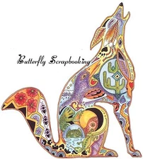 COYOTE Animal Spirit Cling Unmounted Rubber Stamp EARTH ART Sue Coccia New