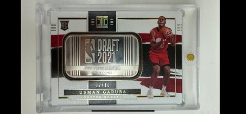 /10🔥 Usman Garuba 2021-22 Panini Impeccable Silver DRAFT LOGO 1 Troy Ounce Bar
