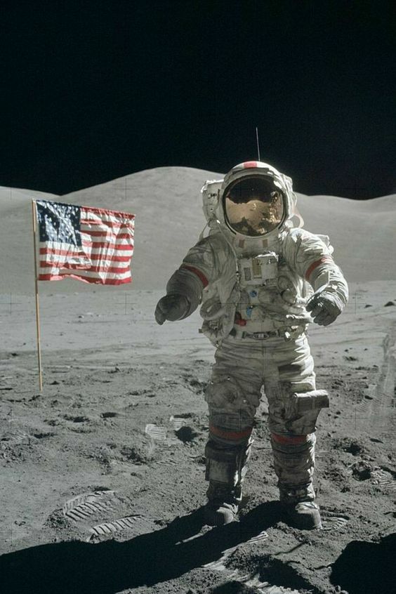 Toile usa homme sur la lune conquête spatiale en édition limitée