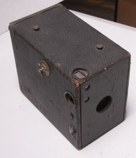 2C Buster Brown Ansco 26B Film Wood Box Camera Working Shutter Lens VINTAGE E08M