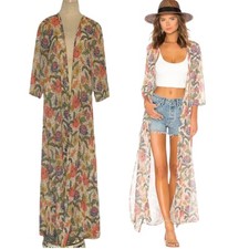 Show Me Your MuMu Floral Print Bloomtastic Karmyn Cape Kimono Duster Size Small