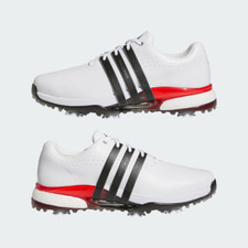 adidas Tour360 24 BOOST Golf Shoes White/Core Black/Lucid Red IH8539